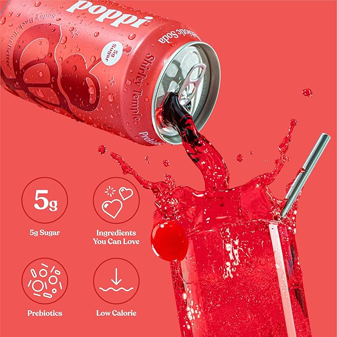 Poppi Sparkling Prebiotic Soda Beverage with Apple Cider Vinegar Seltzer Water and Fruit Juice Major Mix Variety Pack 12 Fl Oz Pack of 12 Packaging May Vary