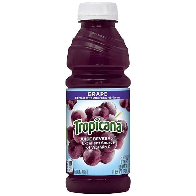 Tropicana Juice Drink Grape 182.4 Fl Oz (Pack of 12)