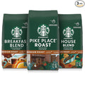 Starbucks Ground Coffee Medium Roast Hot or Iced Coffee Variety Pack Three 12 oz Bags