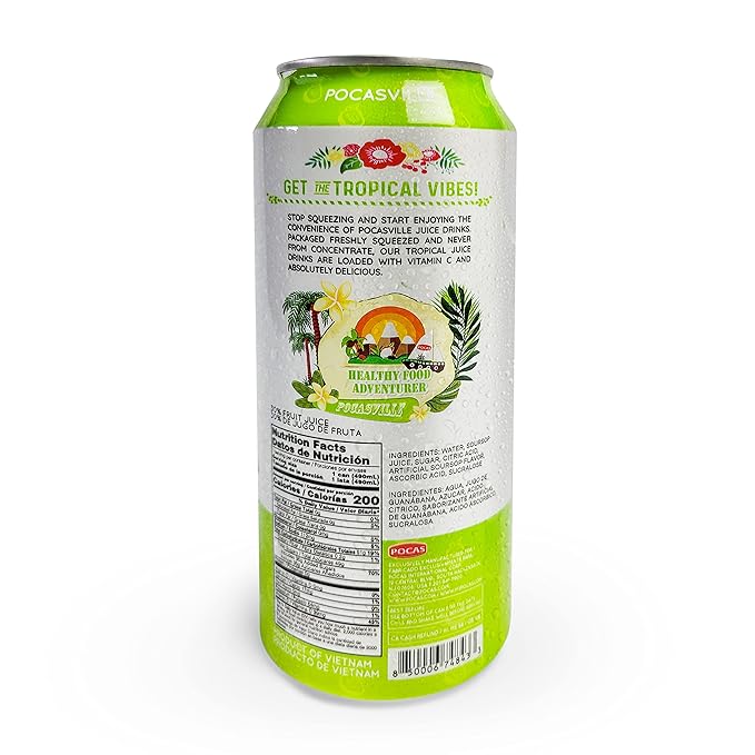 Pocasville Fruit Juices 16.5 Fluid Ounce (Pack of 12) (Soursop)