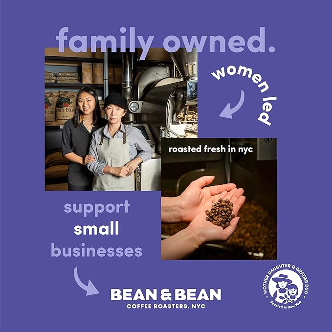 Bean &amp Bean Peru Las Damas Single Origin Coffee – Peruvian Organic Whole Coffee Beans – Velvety Caramel Coffee – Fair Trade Peruvian Coffee - Sweet Smooth and Complex Whole Medium Roast 11oz