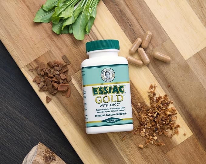 Essiac Gold® with AHCC® – Premium Immune System Booster – 60 Herbal Capsules