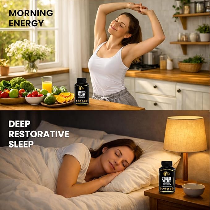 Cocó March N.M.D Stress Relief Support Supplement – Magnesium &amp B Vitamins Blend with Ashwagandha Supports Stress Response Sleep Cycle Cognitive &amp Nerve Health – Gluten Free Vegan – 120 Ca