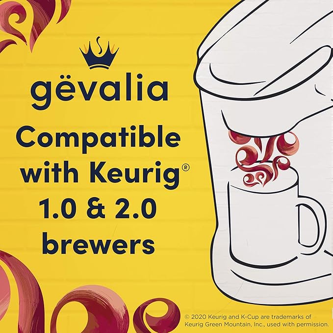Gevalia Frothy 2-Step Cappuccino Espresso Kâ€ Cup® Coffee Pods &amp Froth Packets Kit (36 ct Pack 6 Boxes of 6 Pods with Packets)