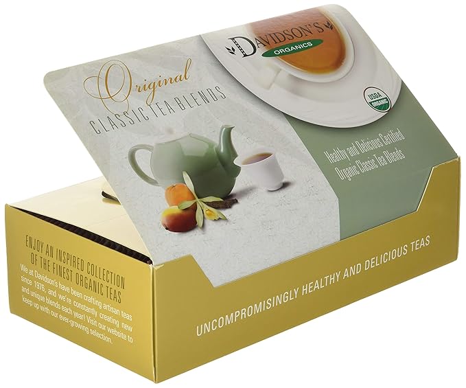 Davidson's Organics Assorted Decaf &amp Herbal Tea Blends 100-count Individually Wrapped Tea Bags
