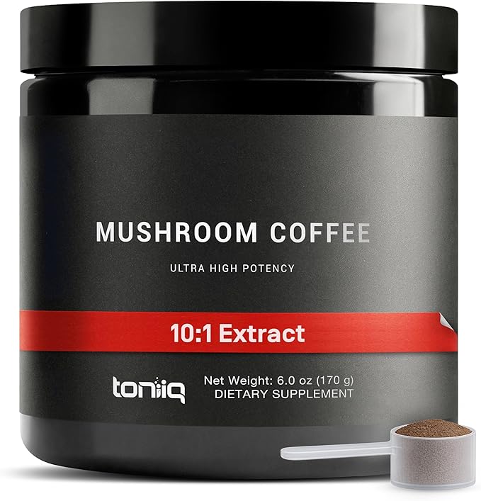 Mushroom Coffee – Functional Coffee with 10-Mushroom Full-Spectrum Blend – Real Arabica Instant Coffee – North American Grown Mushrooms – Third-Party Tested