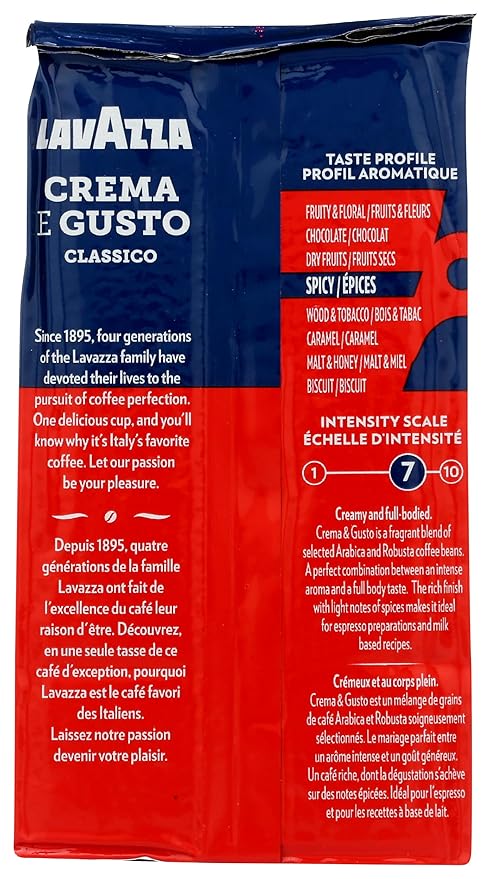 Lavazza Crema e Gusto Ground Coffee Italian  8.8-Ounce Bricks ( (pack of 8) Lavazza-vx