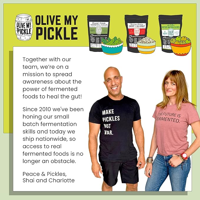 Olive My Pickle Probiotic Pickle Juice 117 oz | 6pk Olive Juice Live Brine Kosher Dill Pickle Juice Shots with Natural Probiotics &amp Digestive Enzymes for Gut Health - 78 Pickle Shots for Cramps