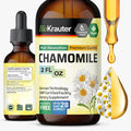 BIO KRAUTER® Chamomile Extract - Liquid Drops Pure Vegan Chamomile Supplement 670 mg per Serving 2 Fl.Oz 28-Day Supply - Used for Calm &amp Relax - Alcohol &amp Sugar Free - Natural Calm &amp Sleep