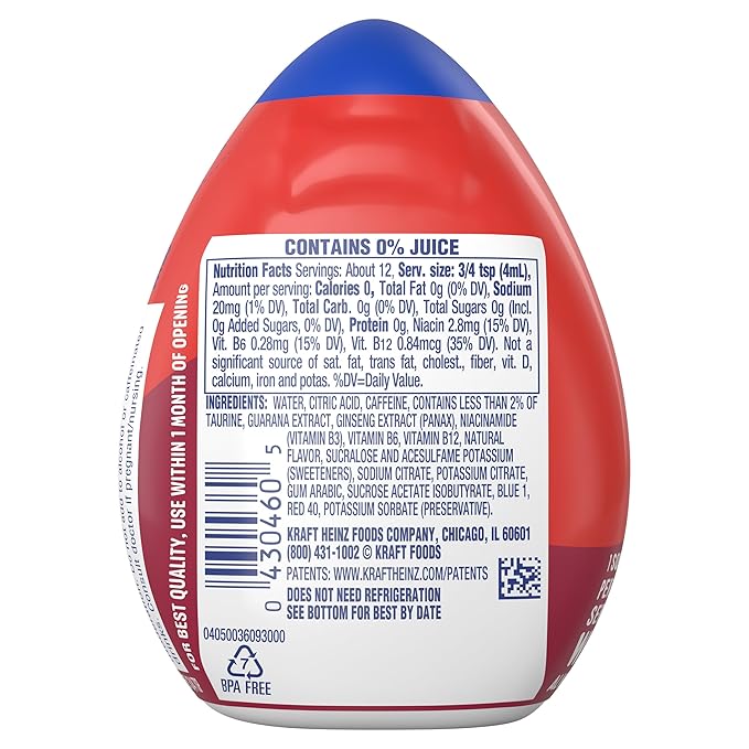 MiO Energy Liquid Water Enhancer Black Cherry 1.62 Ounce (Pack of 12)
