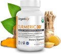 Organixx USDA Organic Turmeric Curcumin Supplement with Ashwagandha Vitamin D Turmeric &amp Ginger – Fermented for Maximum Bioavailability 60 Vegetarian Capsules