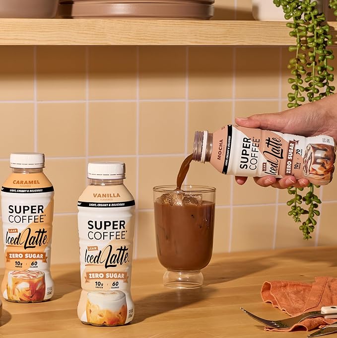Super Coffee Keto Protein Coffee (0g Added Sugar 10g Protein 70 Calories) 12 Fl Oz | Iced Smart Coffee Drinks - LactoseFree SoyFree GlutenFree (12 Fl Oz (Pack of 12) Core 3 Variety)