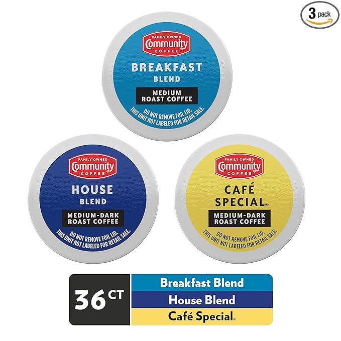 Community Coffee Medium Roast Lover Variety Pack 36 Count Coffee Pods Compatible with Keurig 2.0 K-cup Brewers 12 Count (Pack of 3)