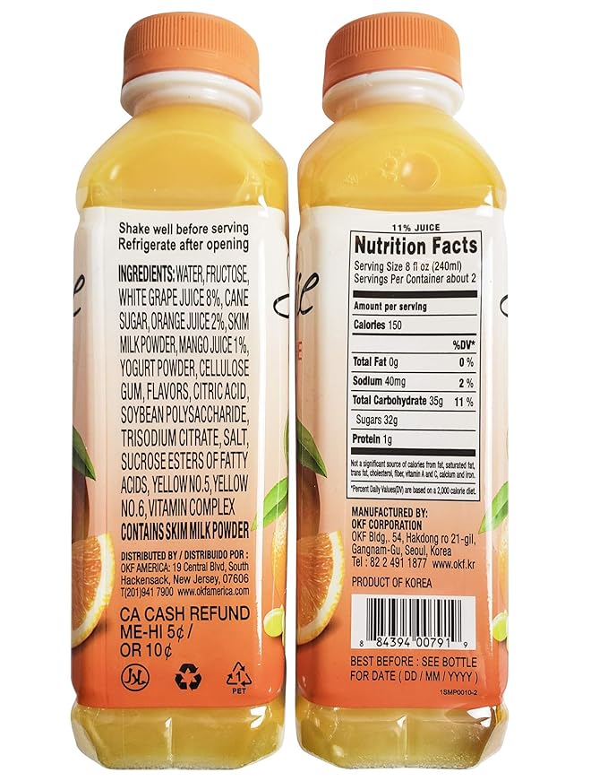 OKF Smoothie Multi Vitamin Premium New Drink 16.9 Fluid Ounce (Orange Smoothie 12 Pack)