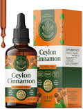 HERBAMAMA Ceylon Cinnamon Extract Liquid - Cinnamon Drops for Antioxidant &amp Overall Support - Non-GMO Alcohol &amp Sugar-Free Supplement 84-Day Supply