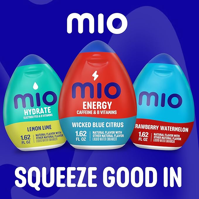 Mio Energy Liquid Water Enhancer Wicked Blue Citrus 1.62 OZ (Pack of 36)