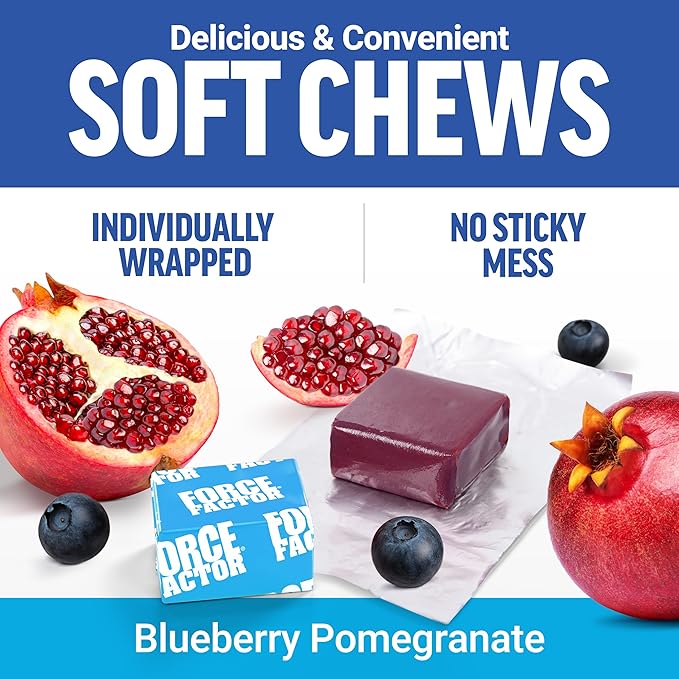 Force Factor Amazing Ashwa Complete Calm Support KSM-66 Ashwagandha Like Ashwangandha Gummies to Promote Calm &amp Relaxation with Magnesium &amp L-Theanine Blueberry Pomegranate 180 Soft Chews