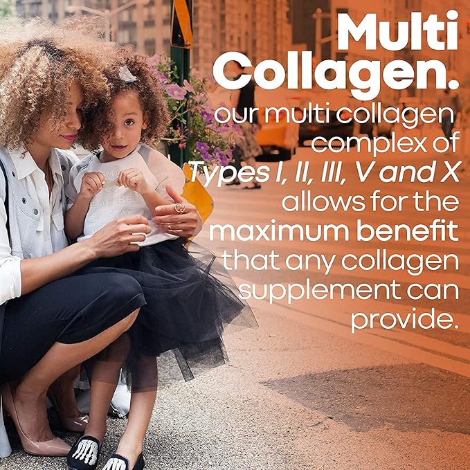 Herbtonics Multi Collagen Gummies with Multi Collagen Capsules Types I II III V &amp X Protein Peptides and Organ Complex Bundle
