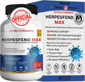 HerpesFend Max Extra Strength Advanced Defense Formula 60 Capsules with Elderberry Echinacea Turmeric Garlic Vitamins and Probiotics