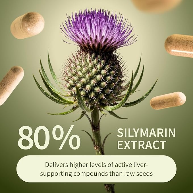 Snap Supplements Liver Health &amp Detox - Milk Thistle Supplement Supports Healthy Liver and Digestive Health 60 Vegetarian Capsules (1 Month Supply)