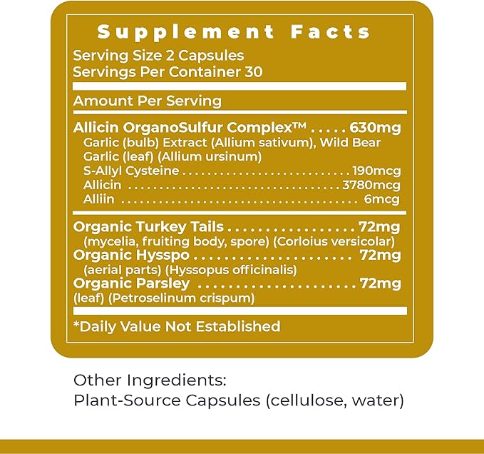 Premier Research Labs Allicidin - Garlic Allicin Supplement Garlic Supplements Garlic Pills Allicin Extract Garlic Extract Odorless Garlic Capsules Immune Support - 60 Vegetarian Capsules