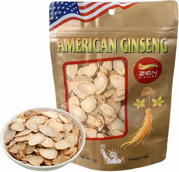 1 Bag of American Wisconsin Ginseng Slices - Panax Ginseng. Boosts Body Immunity Energy &amp Stamina for Man &amp Women