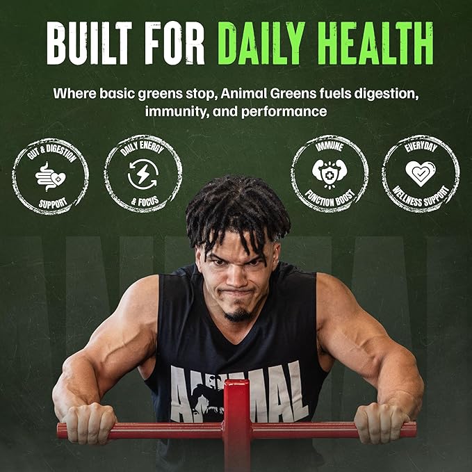 Animal Daily Greens Pill Packs - Kale Wheat Grass Alfalfa &amp More - Convenient Prebiotic and Probiotic Superfood Blend for Superior Digestion Gut Health and Immunity For Men &amp Women - 30 Da