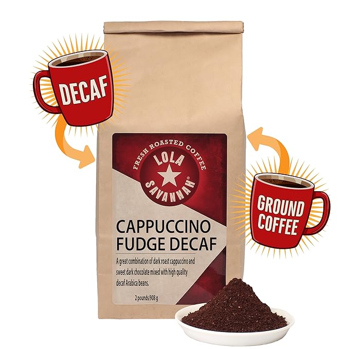 Lola Savannah Cappuccino Fudge Ground Decaf Coffee 2lb