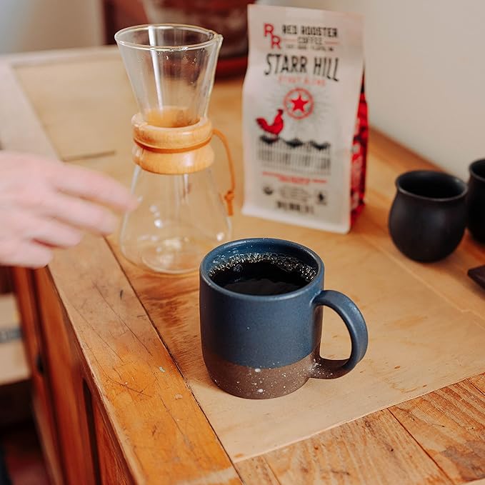 Red Rooster Coffee Organic Starr Hill Stout Coffee – Medium-Dark Roast Whole Bean – Notes of Dark Chocolate Praline &amp Citrus – 2LB – USDA Organic Fair Trade