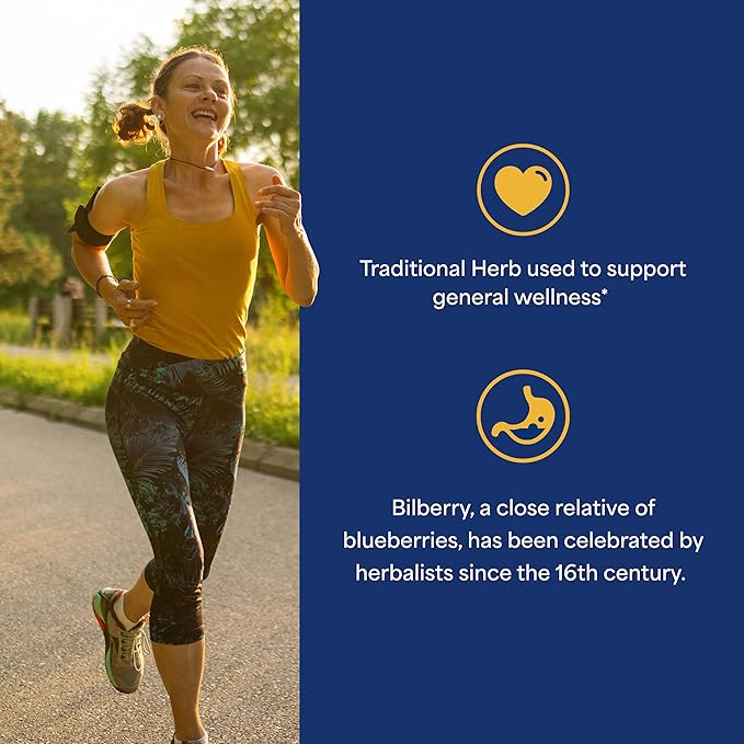 Puritan's Pride Premium Bilberry Fruit Extract 250 mg (1000mg Equivalent) 4:1 Concentrated Herbal Supplement Vitamin C 3 to 6 Month Supply 180 Rapid Release Softgels(Packaging May Vary)