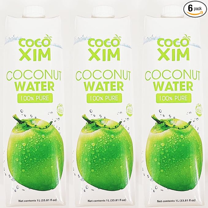 Coconut Water 100% Pure 1L 33.81 fl oz Pack of 3