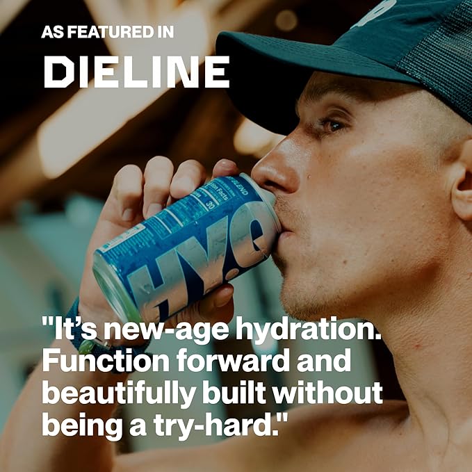 HY.Q Hydration Drink Berry Blend 12 fl oz (12-Pack) Canned Sports Drink Quality Ingredients for Hydration Sweat Replacement Electrolytes Non-Carbonated Flavored Electrolyte Beverage