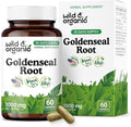 Wild &amp Organic Goldenseal Root Capsules 1000mg - Immune &amp Lung Support - 60 Goldenseal Root Powder Capsules - 30 Days Supply - Vegan No Fillers Non-GMO