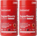 Humann SuperBeets Heart Gummies - Beet Gummy with Heart-Healthy Energy Support Grape Seed Extract &amp Beetroot Powder Zero Sugar - Strawberry Flavor 120 Count