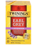 Twinings Earl Grey Lavender Black Tea Individually Wrapped Bags 20 Count (Pack of 1) Citrus Bergamot &amp Floral Caffeinated Enjoy Hot or Iced 20 Teabags