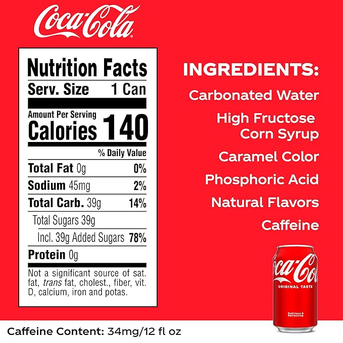 Coca-Cola Soda Soft Drink Party Pack 12 Fl Oz