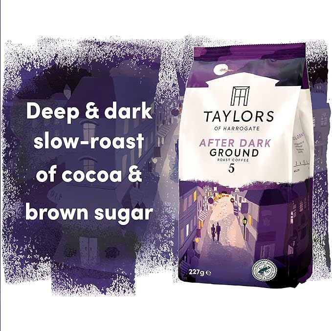 Taylors of Harrogate After Dark Roast &amp Ground Coffee (227g) - Pack of 6
