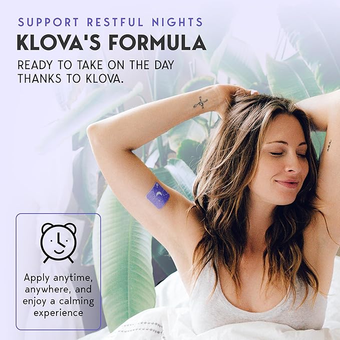 Klova ZSleep Patches for Adults | Natural Sleep Aid with Melatonin Ashwagandha Valerian GABA &amp L-Theanine | Fall Asleep Faster Stay Asleep Longer &amp Wake Up Refreshed | 28 Sleep Patches