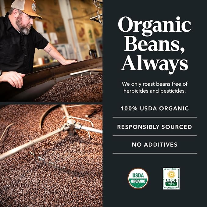 Carmel Valley Coffee Roasting Espresso 1940 – Organic Medium Roast Africa Central &amp South America - Notes of Dried Berries Toasted Nuts &amp Baker’s Chocolate Whole Bean Coffee 12 Oz Bag