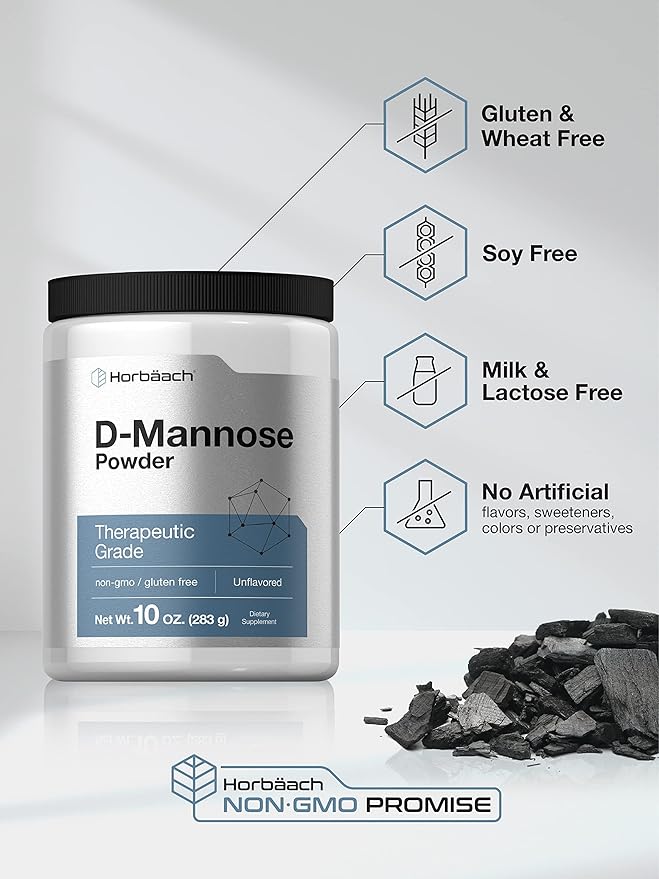 Horbaach D-Mannose Powder | 10 Oz | Supplement for Women and Men | Unflavored | Vegetarian Non-GMO and Gluten Free