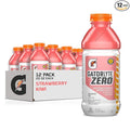 Gatorlyte Zero Electrolyte Beverage Strawberry Kiwi Zero Sugar Hydration Specialized Blend of 5 Electrolytes No Artificial Sweeteners or Flavors 20 Oz Bottles (Pack of 12)