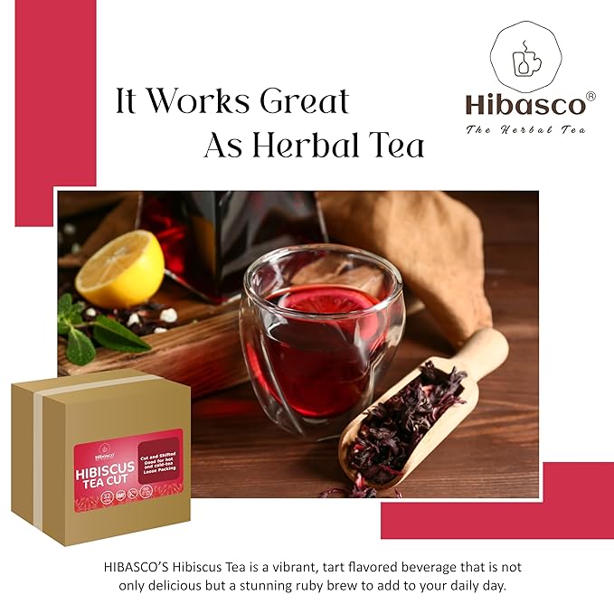 Hibiscus Tea Cut/Hibiscus Sabdariffa Flower Tea Cut – 32 oz/ 907 gm 100% Pure &amp Natural I Rich in Vitamin C I To Make Cooling Summer Beverages I RAW Non GMO NO Preservative