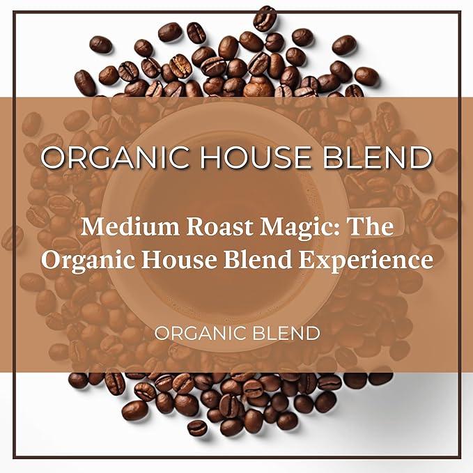 San Diego Coffee Organic House Blend Medium Roast Ground Coffee 5-Pound Bag Café molido tostado