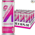 Accelerator Energy Drink Passion Fruit 12oz can (12 pack) Zero Sugar Sustained Energy from 100% Natural Caffeine (200mg from Green Coffee Bean &amp Green Tea extract)