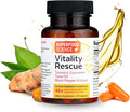 Vitality Rescue Omega 3 with Turmeric Curcumin Supplement Fish Oil DHA EPA with BioPerine &amp CurcuWin 46X Absorption Supports Joint Muscle Heart &amp Brain Health 30 Capsules