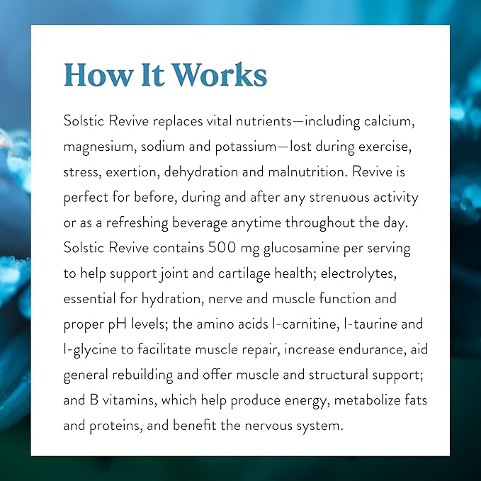 Nature's Sunshine Solstic Revive 30 Packets | Post Workout Recovery Drink with Vitamin C Vitamin E and Calcium to Support Bone Health and Replenish Important Nutrients