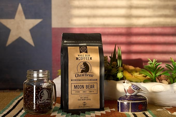 ChestBrew Moon Bear – Strong Smooth Vietnamese Whole Bean Coffee 20 oz