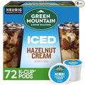 Green Mountain Coffee Roasters ICED Hazelnut Cream Single Serve Keurig K-Cup Pods Flavored Iced Coffee 72 Count