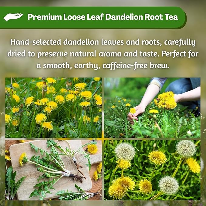 Hanan Dandelion Loose Herb Tea 3.2oz (90g Diente de Leon) - Pack of 3 Pouches with 30 Grams Each of All-Natural Dandelion Root Flower Plant Leaves from Peru