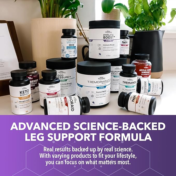 Real Science LegEase Miracle – All Natural Restless Legs Syndrome Relief &amp Leg Cramp Supplement with Vitamins C D K B6 B12 + Nitric Oxide Support – Sleep &amp Circulation Aid – Made in USA 6